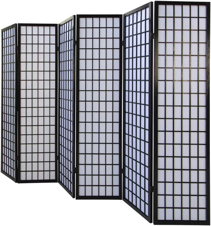 Homestyle4U Kambario pertvara, 264x2,2x175 cm, juoda