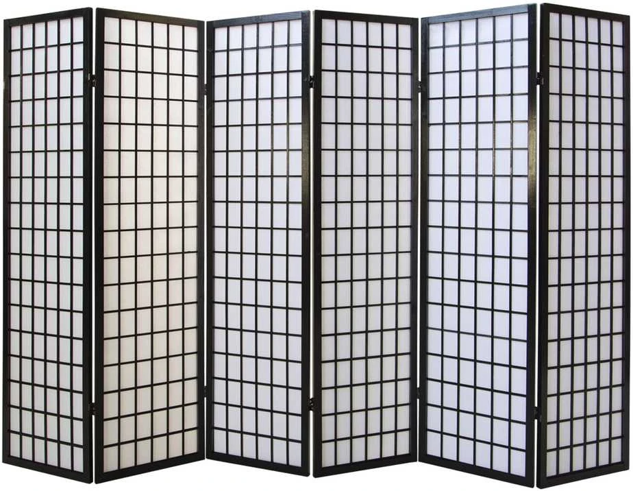 Homestyle4U Kambario pertvara, 264x2,2x175 cm, juoda