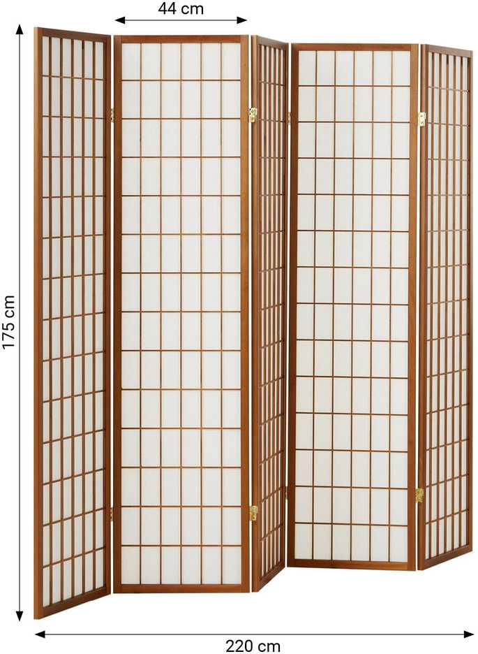Homestyle4U Kambario pertvara, 220x2,2x175 cm, ruda