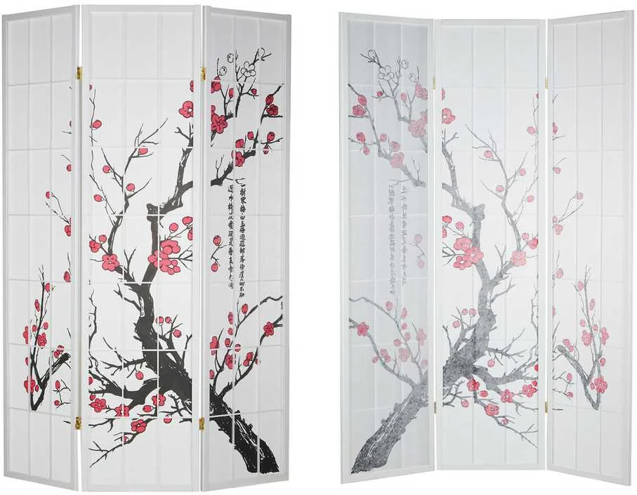 Homestyle4U Kambario pertvara, 132x2.2x179 cm, balta