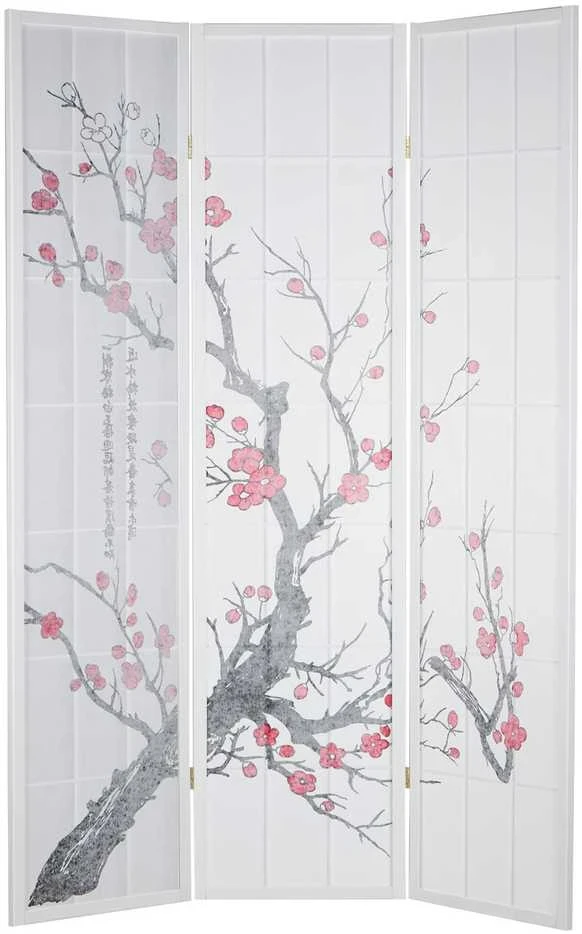 Homestyle4U Kambario pertvara, 132x2.2x179 cm, balta