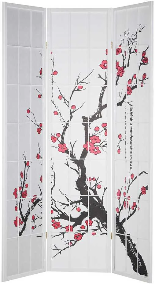 Homestyle4U Kambario pertvara, 132x2.2x179 cm, balta