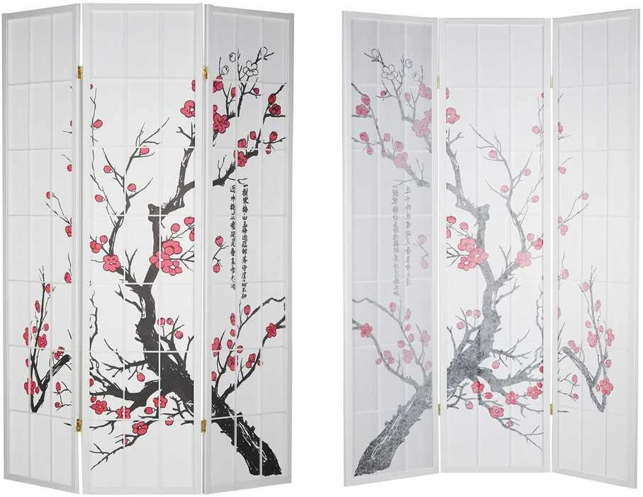 Homestyle4U Kambario pertvara, 132x2.2x179 cm, balta