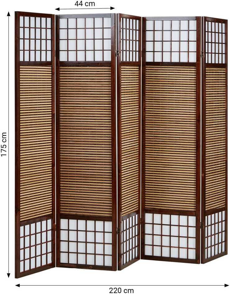 Homestyle4U Kambario pertvara, 220x2.2x175 cm, ruda