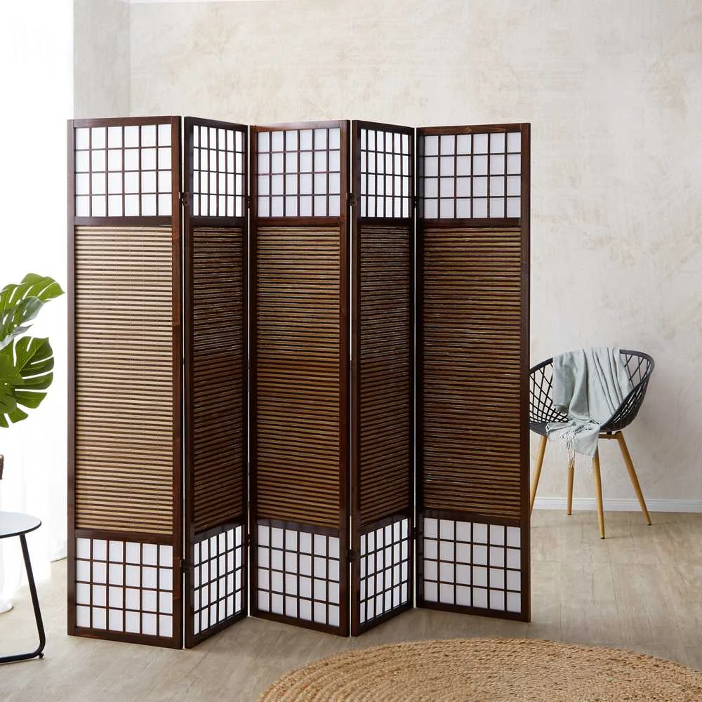 Homestyle4U Kambario pertvara, 220x2.2x175 cm, ruda