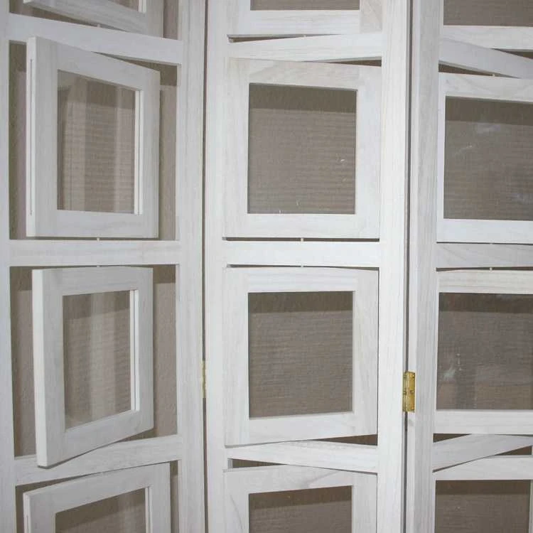 Homestyle4U Kambario pertvara, nuotraukų stendas, 93x2x161 cm, balta