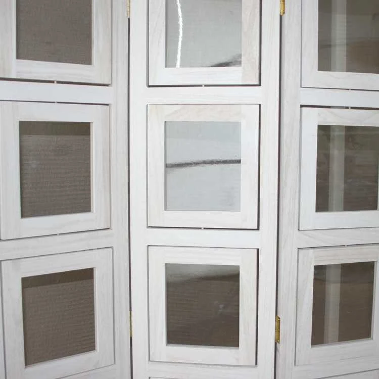 Homestyle4U Kambario pertvara, nuotraukų stendas, 93x2x161 cm, balta