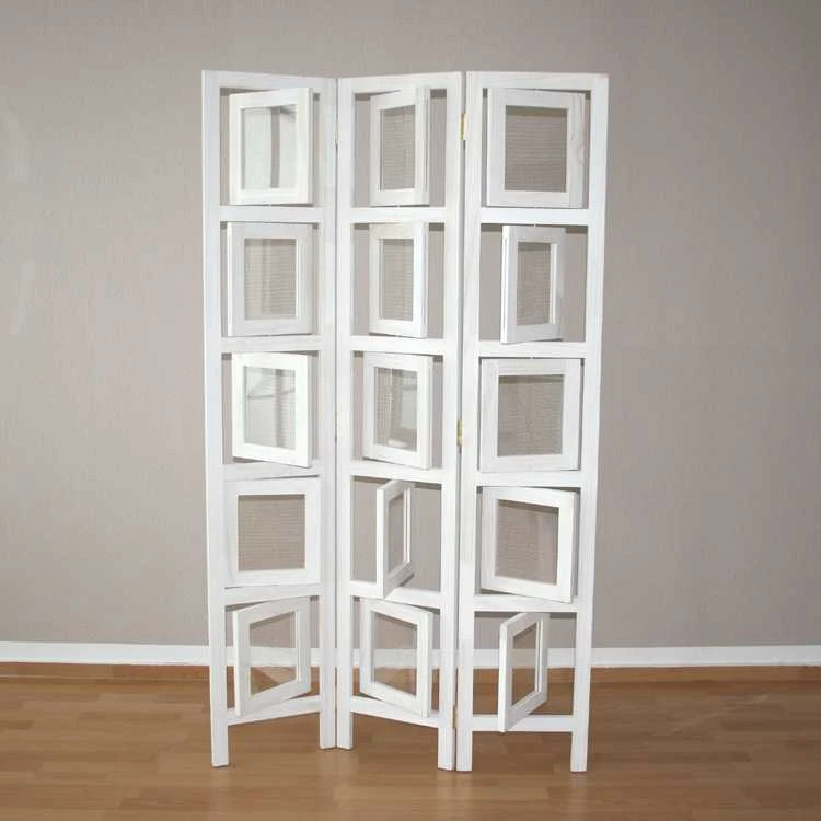 Homestyle4U Kambario pertvara, nuotraukų stendas, 93x2x161 cm, balta