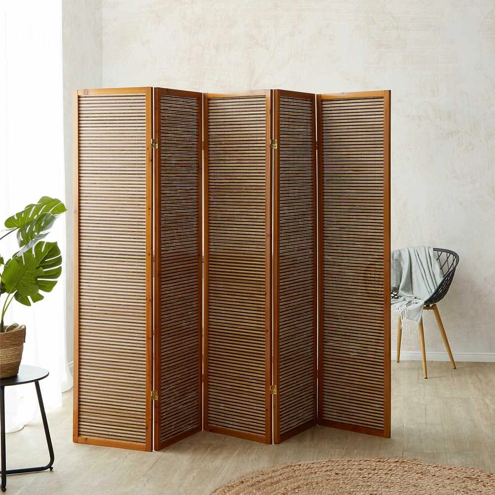 Homestyle4U Kambario pertvara, 220x2.2x175 cm, ruda