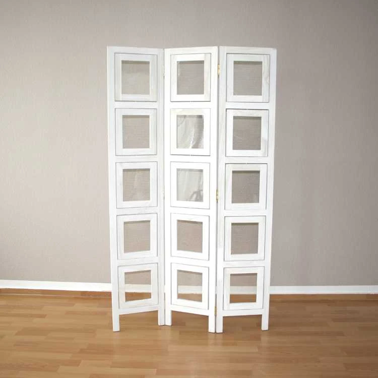 Homestyle4U Kambario pertvara, nuotraukų stendas, 93x2x161 cm, balta