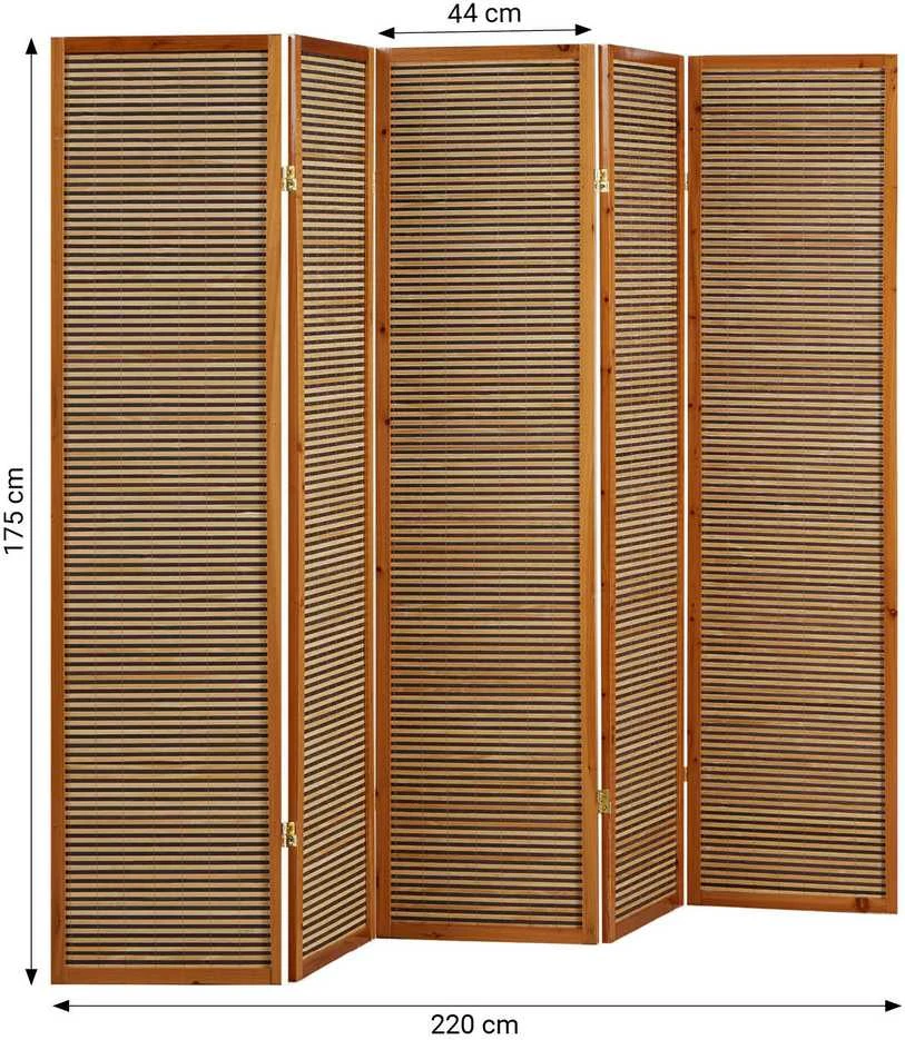 Homestyle4U Kambario pertvara, 220x2.2x175 cm, ruda