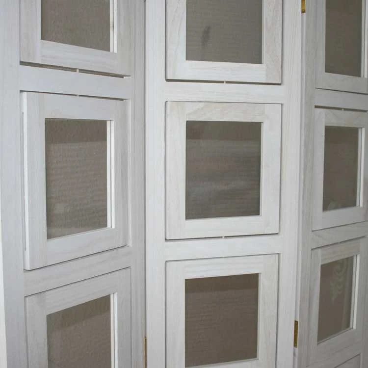 Homestyle4U Kambario pertvara, nuotraukų stendas, 93x2x161 cm, balta