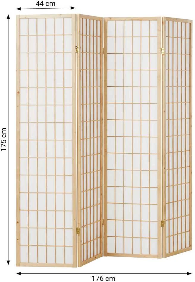 Homestyle4U Kambario pertvara, 176x2.2x175 cm, ruda