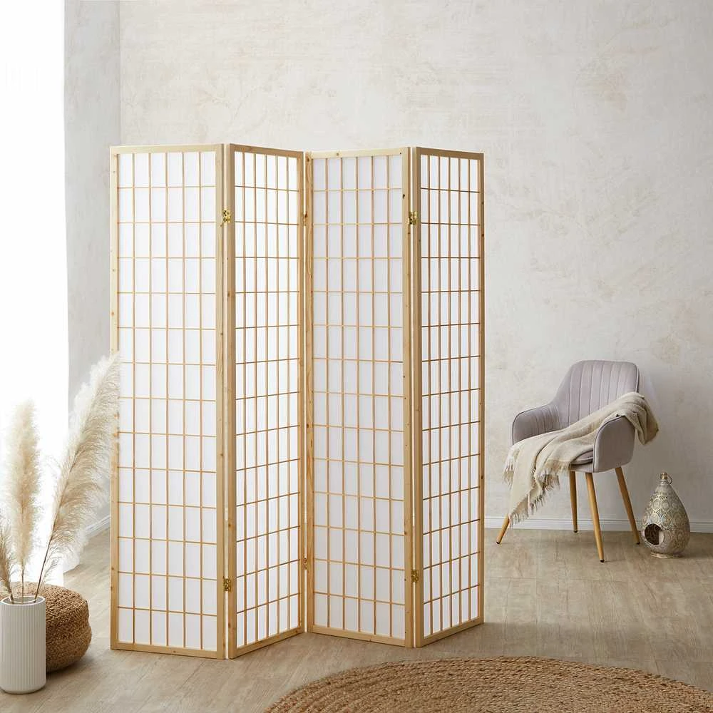 Homestyle4U Kambario pertvara, 176x2.2x175 cm, ruda