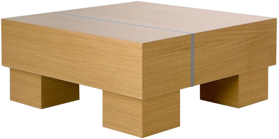 Homestyle4U Kavos staliukas, 80x80x35 cm, rudas