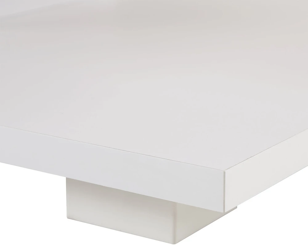 Homestyle4U Kavos staliukas, 90x41x50 cm, balta, ruda