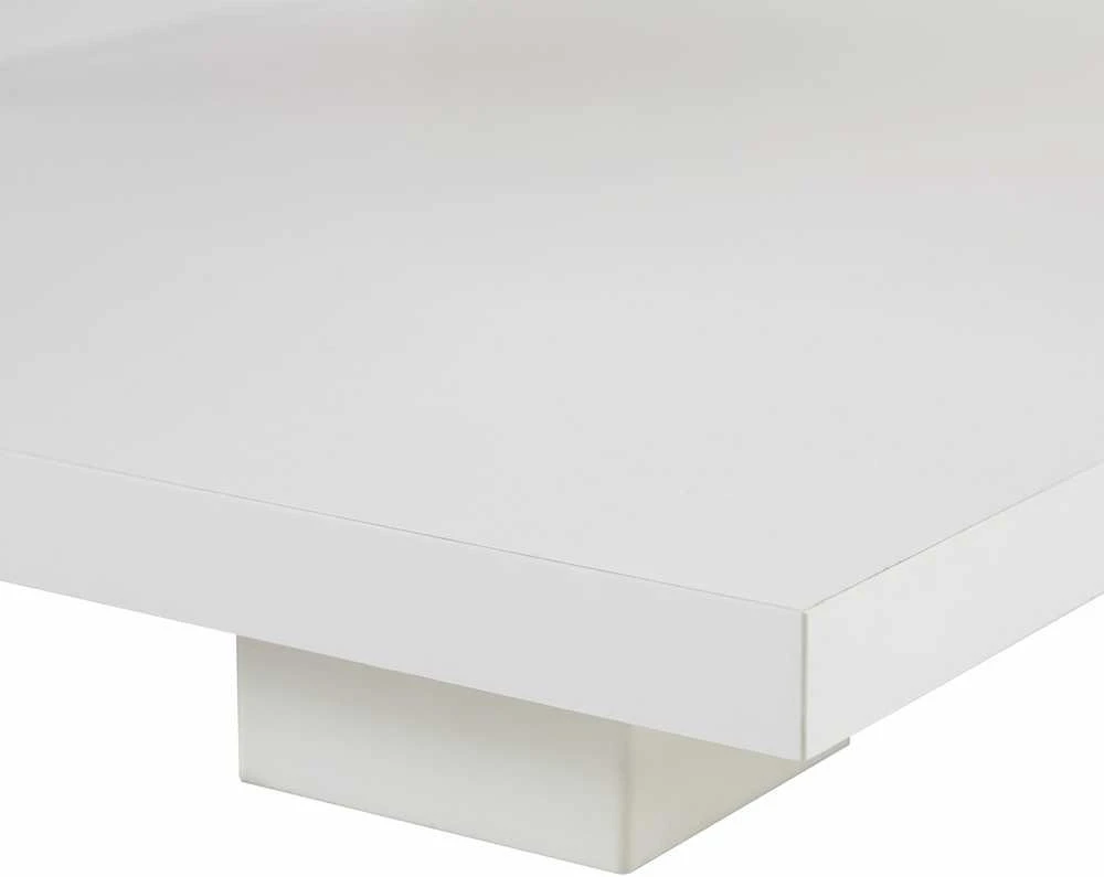 Homestyle4U Kavos staliukas, 90x41x50 cm, balta, ruda