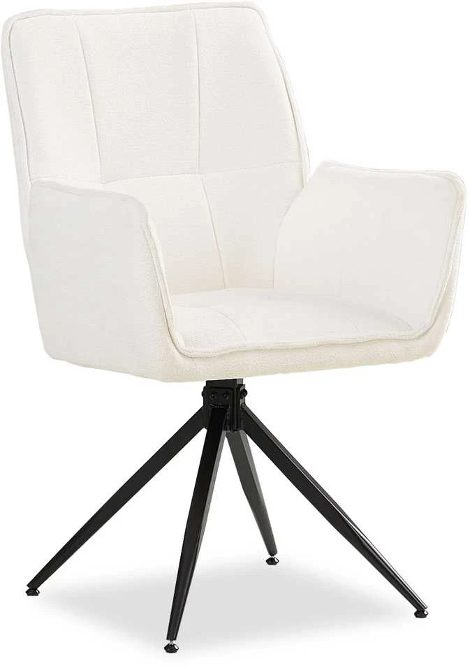 Homestyle4U Valgomojo kėdė, 61x92,5x57,5 cm, balta