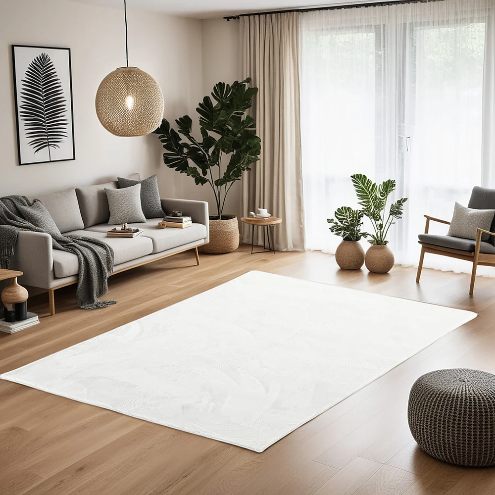 Homestyle4U Kilimėlis, 160x230 cm, Balta