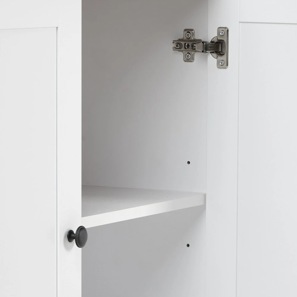 Homestyle4U Komoda, 122.5x82x42 cm, Balta