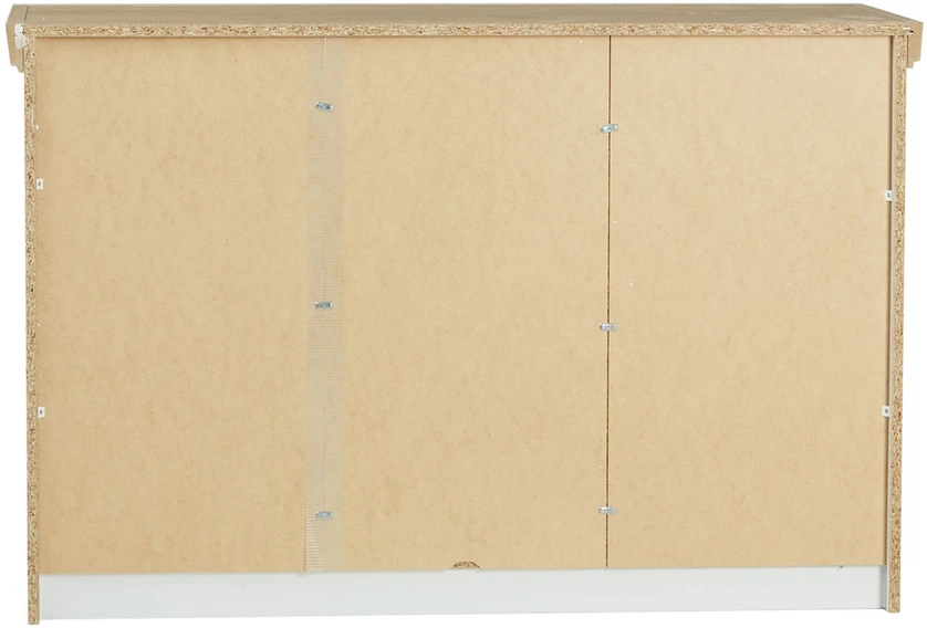 Homestyle4U Komoda, 122.5x82x42 cm, Balta