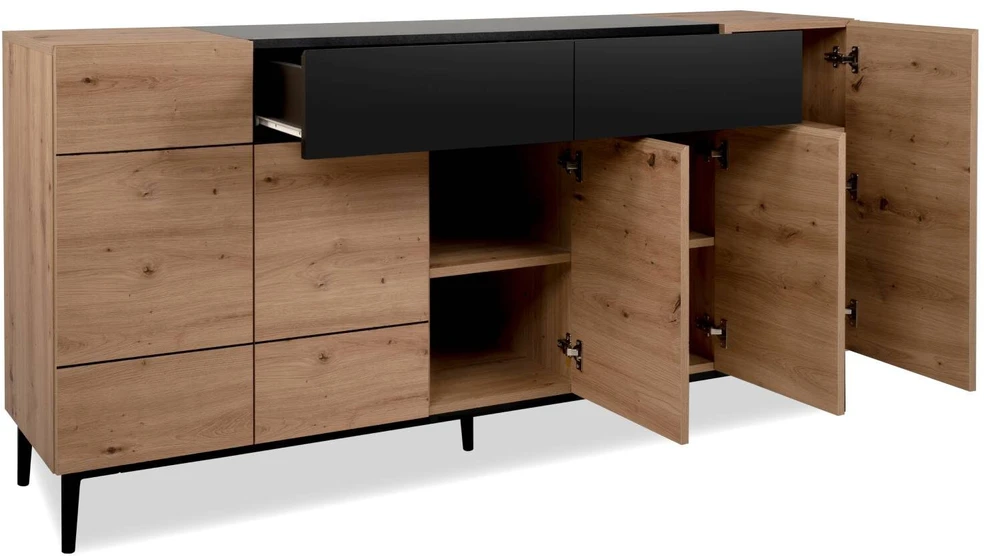 Homestyle4U Komoda, 180x41.8x90.4 cm, ruda