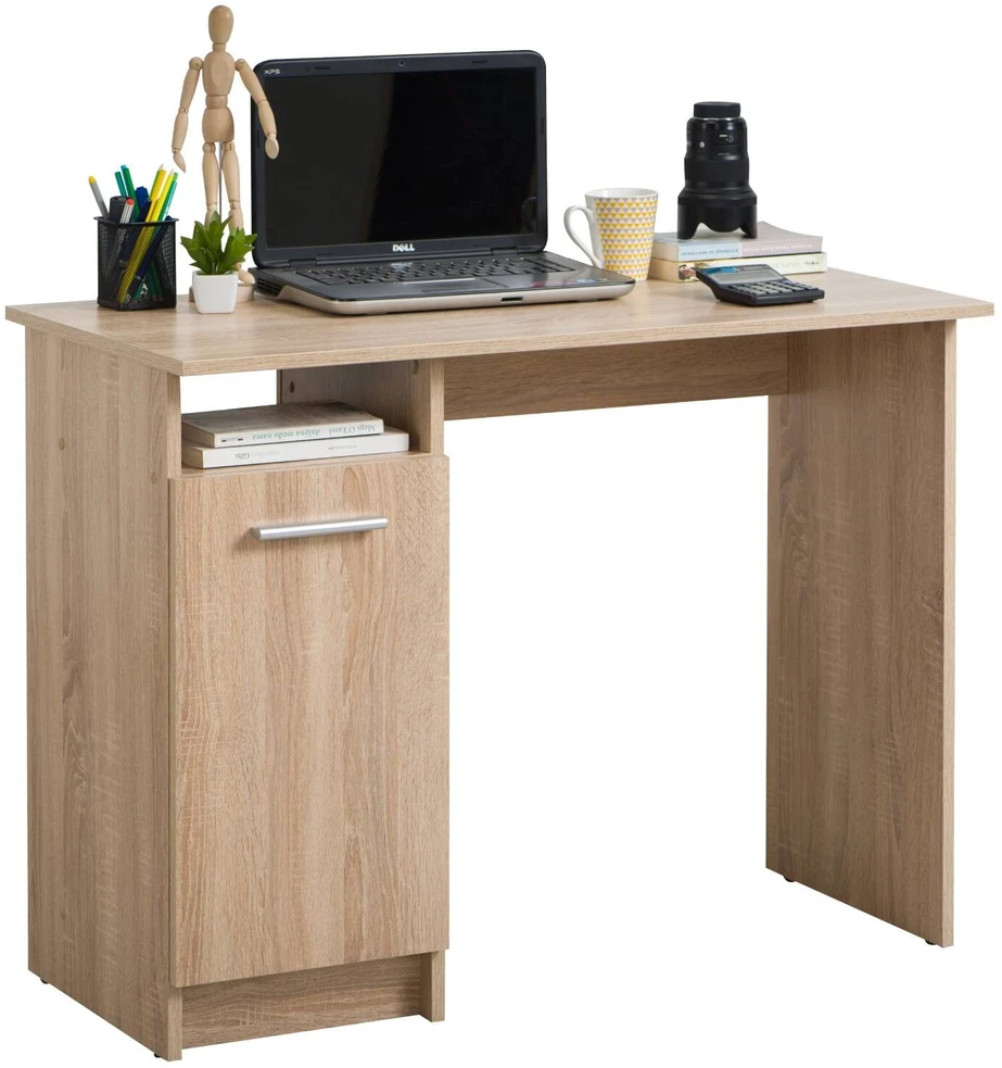 Homestyle4U Kompiuterio stalas, 100x74.5x50 cm, rudas