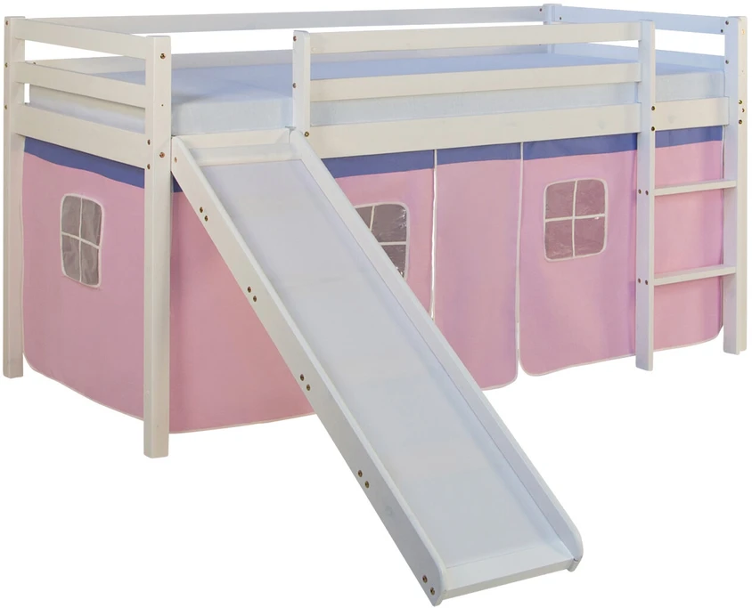 Homestyle4U Loft lova, 207.5x110x219.5 cm, rožinė