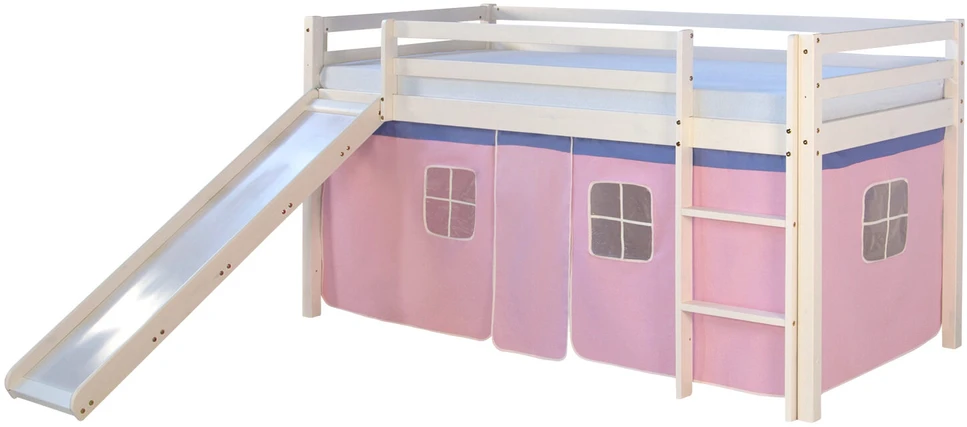 Homestyle4U Loft lova, 207.5x110x219.5 cm, rožinė
