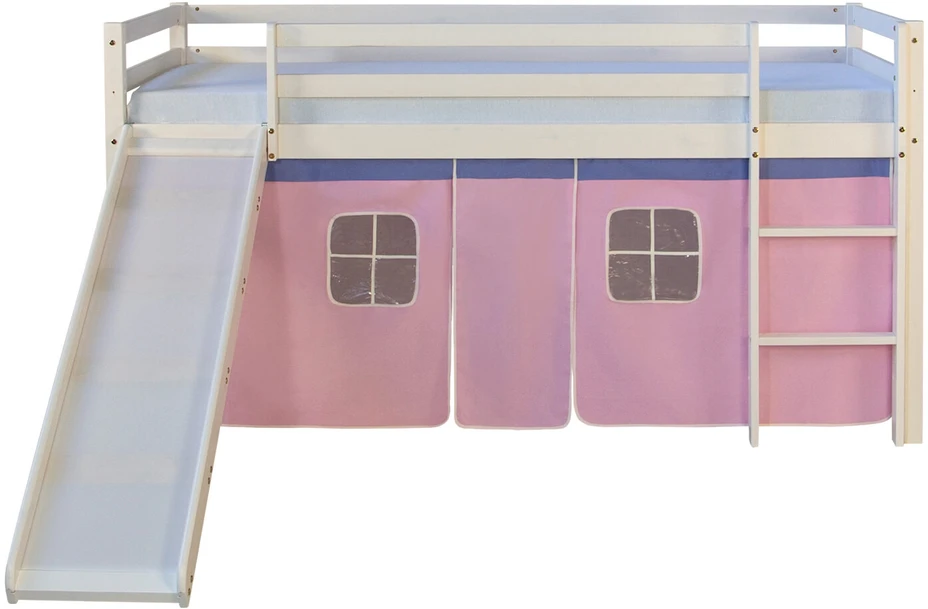 Homestyle4U Loft lova, 207.5x110x219.5 cm, rožinė