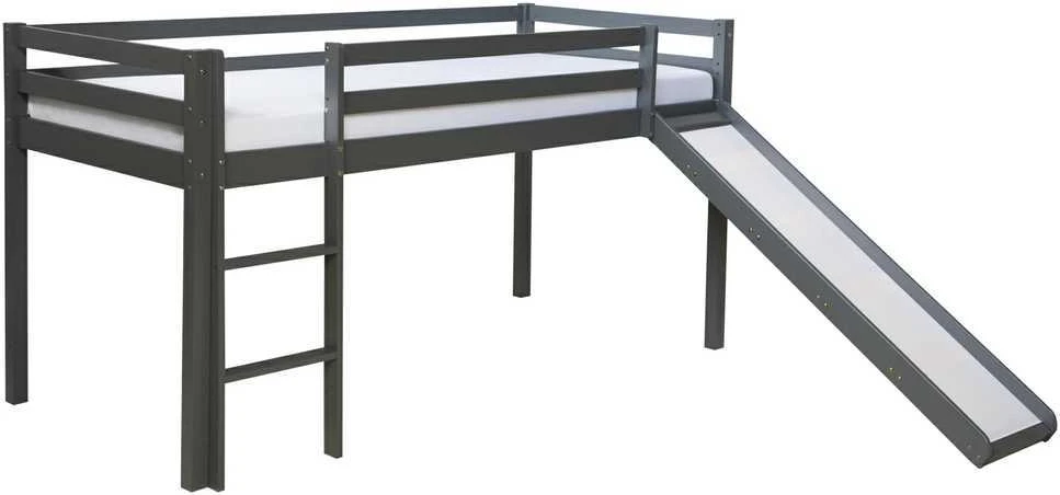 Homestyle4U Aukšta lova, 207.5x110x219.5 cm, pilka