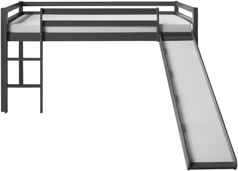 Homestyle4U Aukšta lova, 207.5x110x219.5 cm, pilka