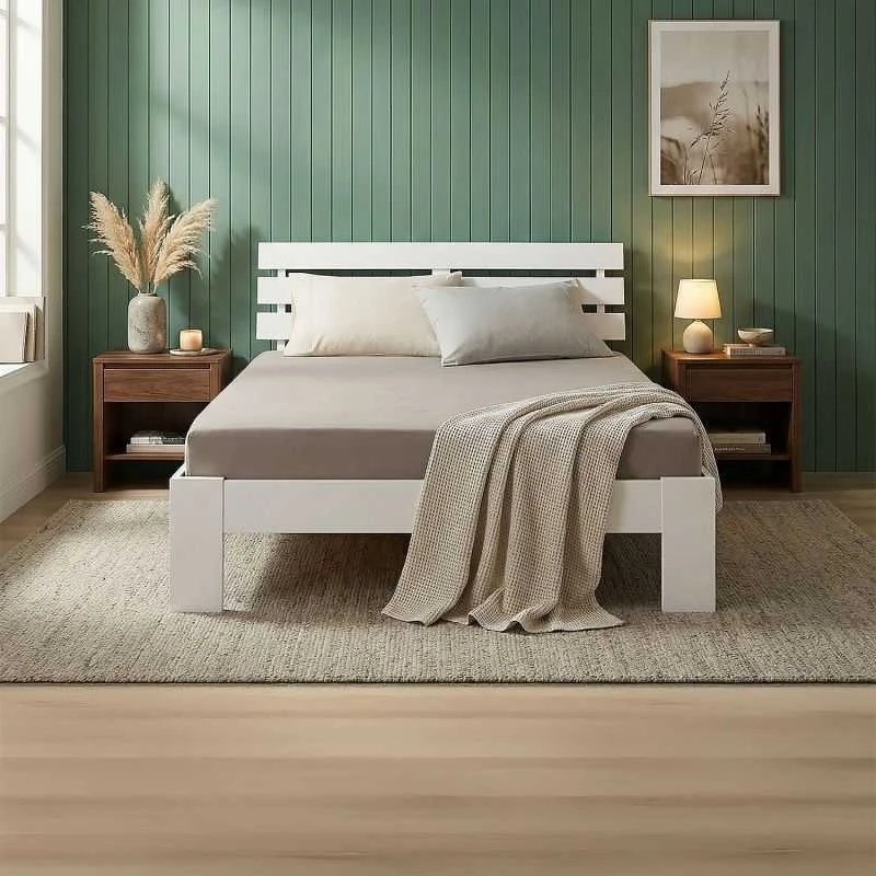 Homestyle4U Lova, 124x204 cm, balta