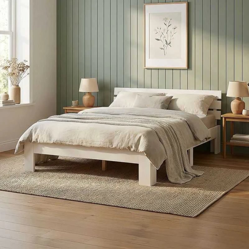 Homestyle4U Lova, 124x204 cm, balta