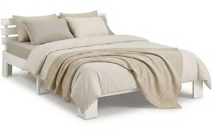 Homestyle4U Lova, 124x204 cm, balta