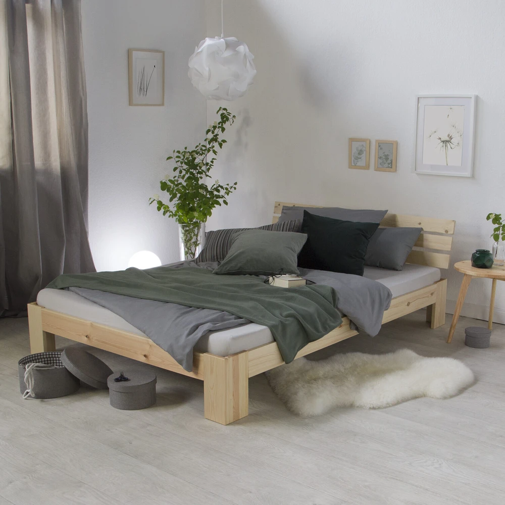 Homestyle4U Lova, 124x204 cm, ruda, Medžiagos storis: 20 mm