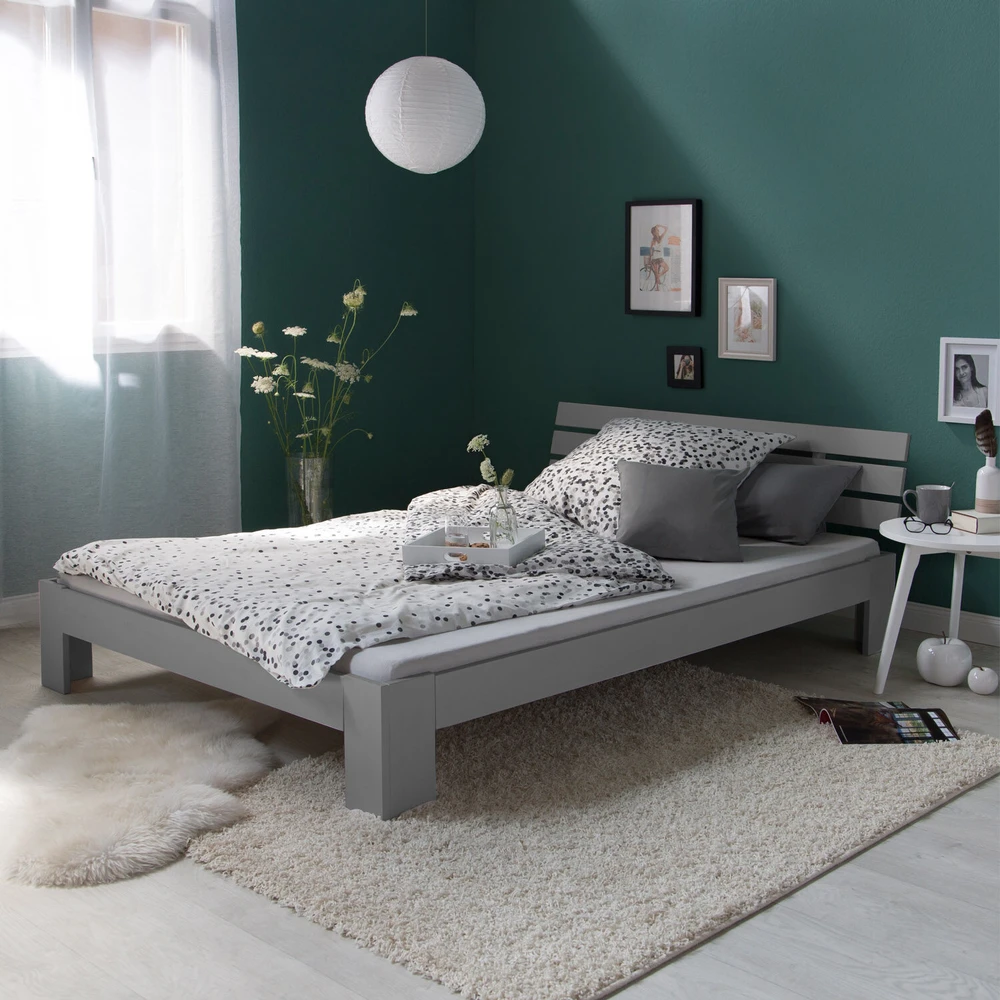 Homestyle4U Lova, 124x204x66 cm, pilka