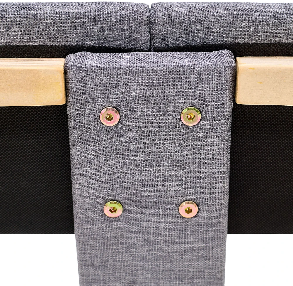 Homestyle4U Lova, 125x212x96.5 cm, pilka
