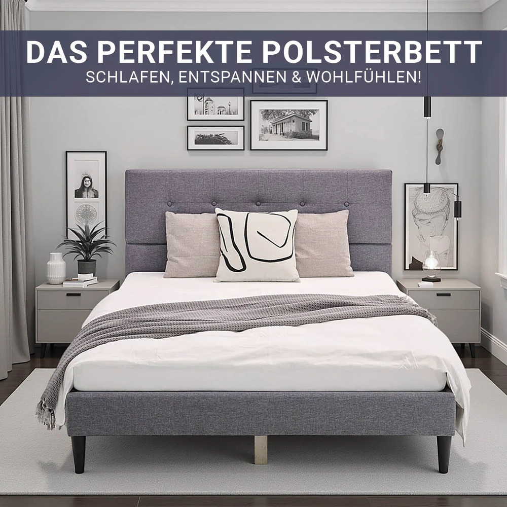 Homestyle4U Lova, 125x212x96.5 cm, pilka