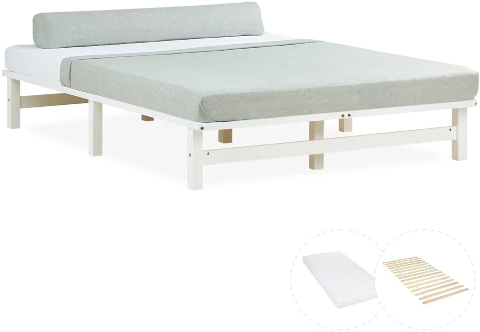 Homestyle4U Lova, 140x28x200 cm, Balta