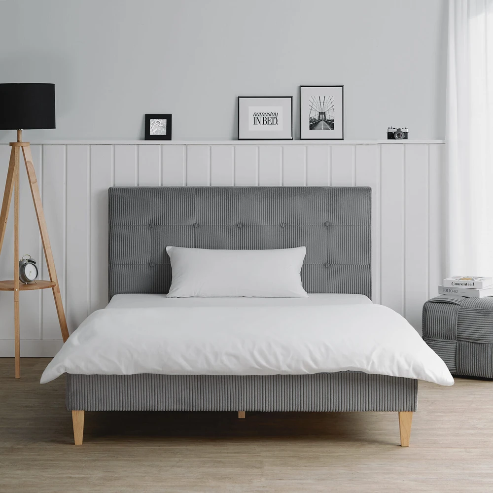 Homestyle4U Lova, 145.5x95x211 cm, Pilka