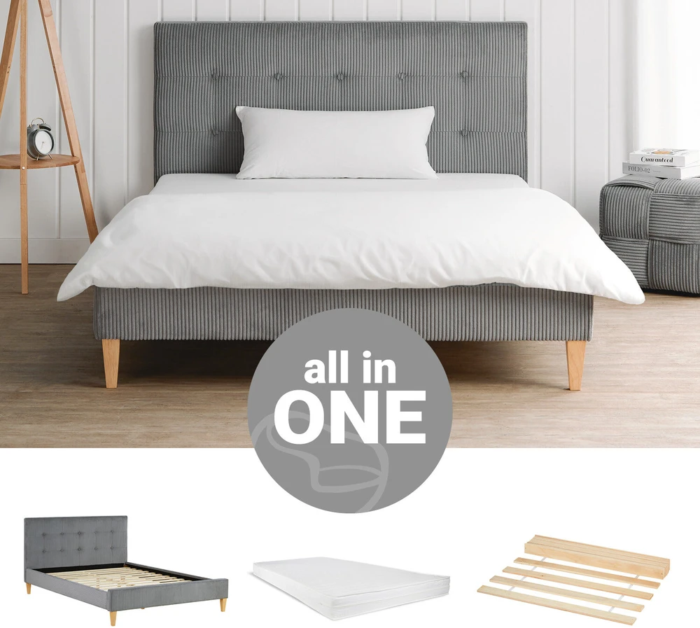 Homestyle4U Lova, 145.5x95x211 cm, Pilka