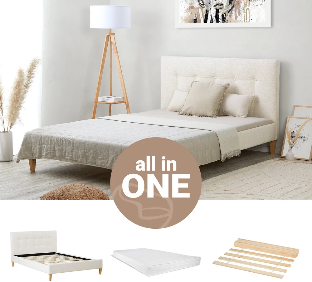Homestyle4U Lova, 145.5x95x211 cm, smėlio spalvos