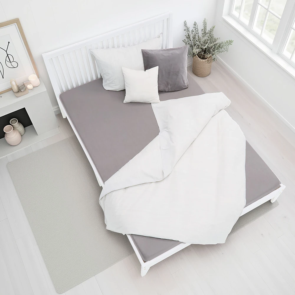 Homestyle4U Lova, 146x207 cm, balta, Medžiagos storis: 20 mm
