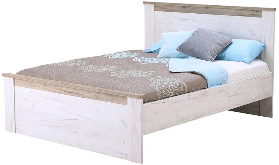 Homestyle4U Lova, 167x99.5x207.5 cm, balta pilkai ąžuolo