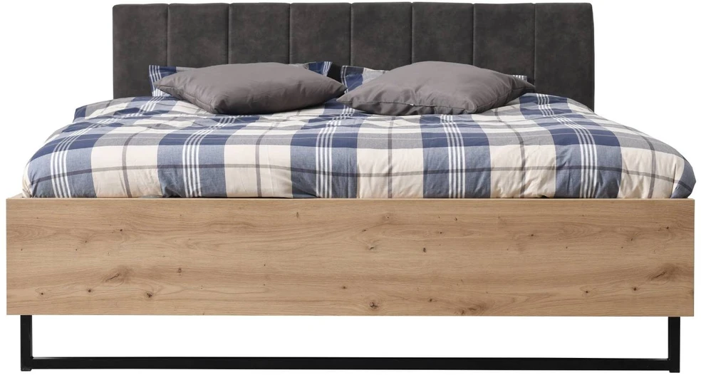 Homestyle4U Lova, 177.5x94x212 cm, pilka