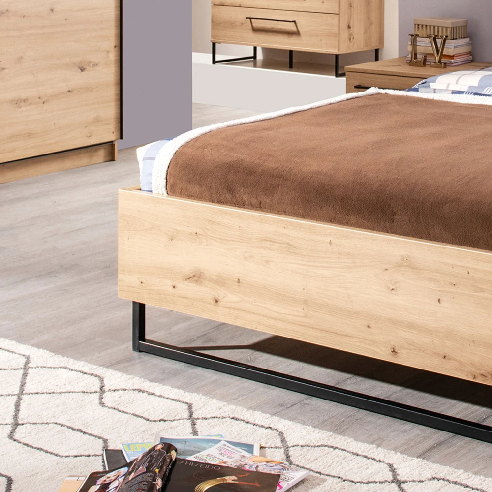 Homestyle4U Lova, 177.5x94x212 cm, pilka