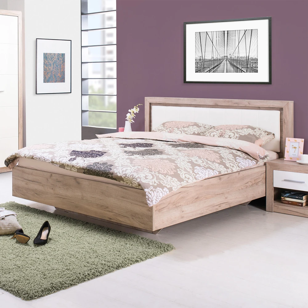 Homestyle4U Lova, 178.5x100.5x208 cm, ruda, balta