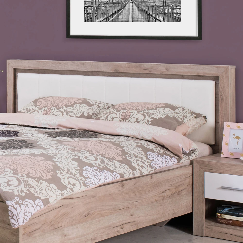Homestyle4U Lova, 178.5x100.5x208 cm, ruda, balta