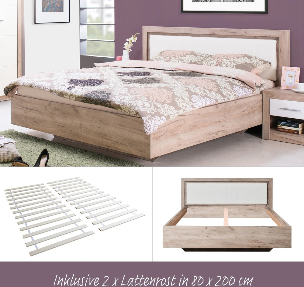 Homestyle4U Lova, 178.5x100.5x208 cm, ruda, balta